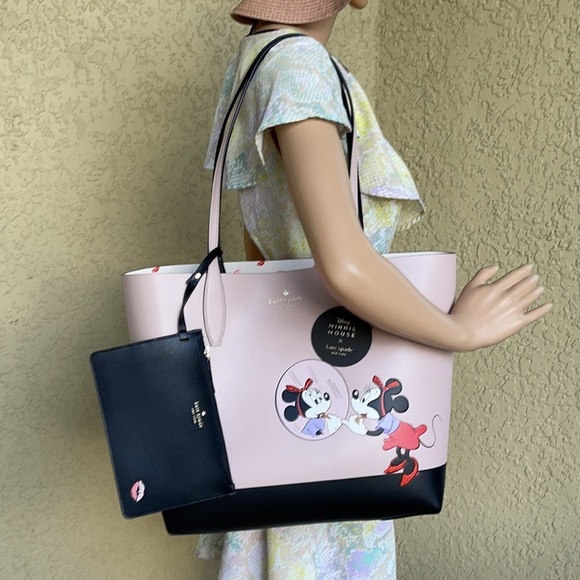disney x kate spade new york minnie mouse large reversible tote - Picture 13 of 16